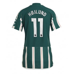 Manchester United Rasmus Hojlund #11 Koszulka Wyjazdowych Kobiety 2023-24 Krótki Rękaw